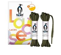 biped LACES 2 pares de cordones de poliéster resistente al desgarro para zapatos, zapatillas deportivas, deportivas y para correr de mujer y hombre ovalados 6 mm z2912(#33 army green,130 cm)