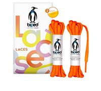 biped LACES 2 pares de cordones de poliéster resistente al desgarro para zapatos, zapatillas deportivas, deportivas y para correr de mujer y hombre ovalados 6 mm z2912(#8 neon orange,110 cm)