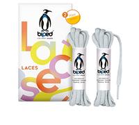 biped LACES 2 pares de cordones de poliéster resistente al desgarro para zapatos, zapatillas deportivas, deportivas y para correr de mujer y hombre ovalados 6 mm z2912(#6 grey,110 cm)