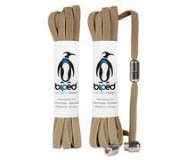 biped LACES 2 pares de cordones elásticos con cápsula de metal twist lock cordones de goma sin ataduras para 2 pares de zapatos - plano 6 mm z2910(#28 beige)