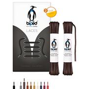 biped LACES 2 pares de cordones encerados redondos - hechos de algodón ø 3 mm - resistentes al desgarro - cordones premium para zapatos de cuero y zapatos de trabajo z2915(#24 dark brown,45 cm)