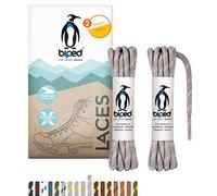 biped LACES 2 pares de cordones para zapatos de senderismo poliéster redondo ø 4 mm extra robusto - cordones para zapatos de trekking y trabajo z2917(#B29 grey/pink,90 cm)