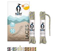 biped LACES 2 pares de cordones para zapatos de senderismo poliéster redondo ø 4 mm extra robusto - cordones para zapatos de trekking y trabajo z2917(#B25 grey/yellow,160 cm)