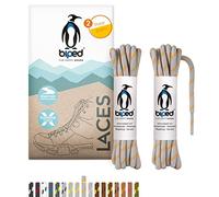 biped LACES 2 pares de cordones para zapatos de senderismo poliéster redondo ø 4 mm extra robusto - cordones para zapatos de trekking y trabajo z2917(#B28 grey/orange,160 cm)