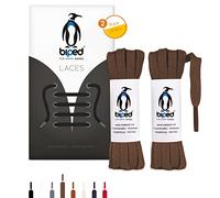 biped LACES 2 pares de cordones planos de algodón de 7 mm de ancho - cordones de calidad resistentes al desgarro - fabricados en la UE z2904(marrón,140 cm)