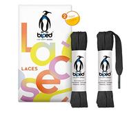 biped LACES 2 pares de cordones planos de poliéster de 10 mm de ancho - cordones premium para zapatillas y calzado deportivo - resistentes al desgarro y lavables z2913(#2 black,75 cm)