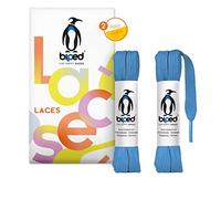 biped LACES 2 pares de cordones planos de poliéster de 10 mm de ancho - cordones premium para zapatillas y calzado deportivo - resistentes al desgarro y lavables z2913(#16 blue,120 cm)