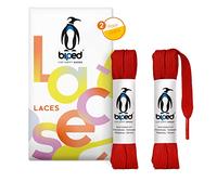 biped LACES 2 pares de cordones planos de poliéster de 10 mm de ancho - cordones premium para zapatillas y calzado deportivo - resistentes al desgarro y lavables z2913(#3 red,130 cm)