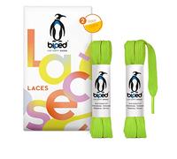 biped LACES 2 pares de cordones planos de poliéster de 10 mm de ancho - cordones premium para zapatillas y calzado deportivo - resistentes al desgarro y lavables z2913(#20 light green,150 cm)