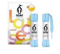 biped LACES 2 pares de cordones planos de poliéster de 10 mm de ancho - cordones premium para zapatillas y calzado deportivo - resistentes al desgarro y lavables z2913(#23 baby blue,120 cm)