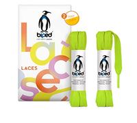 biped LACES 2 pares de cordones planos de poliéster de 10 mm de ancho - cordones premium para zapatillas y calzado deportivo - resistentes al desgarro y lavables z2913(#31 lime green,100 cm)
