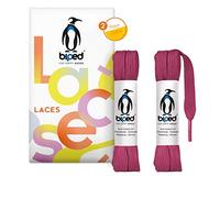 biped LACES 2 pares de cordones planos de poliéster de 10 mm de ancho - cordones premium para zapatillas y calzado deportivo - resistentes al desgarro y lavables z2913(#12 magenta,180 cm)