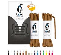 biped LACES 2 pares de cordones redondos de algodón ø 3,5 mm - Cordones de calidad resistentes al desgarro para zapatos de cuero, zapatillas de deporte - fabricados en la UE z2901(marrón claro,120 cm)