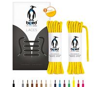 biped LACES 2 pares de cordones redondos de algodón ø 3,5 mm - Cordones de calidad resistentes al desgarro para zapatos de cuero, zapatillas de deporte - fabricados en la UE z2901(amarillo,75 cm)