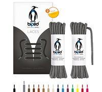 biped LACES 2 pares de cordones redondos de algodón ø 3,5 mm - Cordones de calidad resistentes al desgarro para zapatos de cuero, zapatillas de deporte - fabricados en la UE z2901(gris,45 cm)
