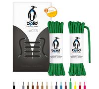 biped LACES 2 pares de cordones redondos de algodón ø 3,5 mm - Cordones de calidad resistentes al desgarro para zapatos de cuero, zapatillas de deporte - fabricados en la UE z2901(verde,120 cm)