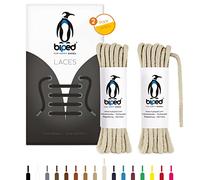 biped LACES 2 pares de cordones redondos de algodón ø 3,5 mm - Cordones de calidad resistentes al desgarro para zapatos de cuero, zapatillas de deporte - fabricados en la UE z2901(naturaleza,100 cm)