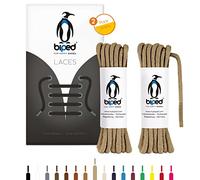 biped LACES 2 pares de cordones redondos de algodón ø 3,5 mm - Cordones de calidad resistentes al desgarro para zapatos de cuero, zapatillas de deporte - fabricados en la UE z2901(beige,180 cm)