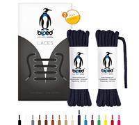 biped LACES 2 pares de cordones redondos de algodón ø 3,5 mm - Cordones de calidad resistentes al desgarro para zapatos de cuero, zapatillas de deporte - fabricados en la UE z2901(azul marino,140 cm)