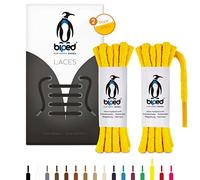 biped LACES 2 pares de cordones redondos de algodón ø 5 mm extra gruesos - cordones resistentes al desgarro para botas, botas y calzado deportivo - made in EU z2902(amarillo,120 cm)