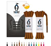 biped LACES 2 pares de cordones redondos de algodón ø 5 mm extra gruesos - cordones resistentes al desgarro para botas, botas y calzado deportivo - made in EU z2902(coñac,140 cm)