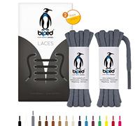 biped LACES 2 pares de cordones redondos de algodón ø 5 mm extra gruesos - cordones resistentes al desgarro para botas, botas y calzado deportivo - made in EU z2902(gris,90 cm)