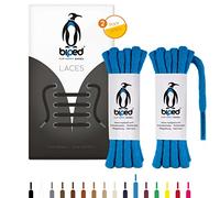 biped LACES 2 pares de cordones redondos de algodón ø 5 mm extra gruesos - cordones resistentes al desgarro para botas, botas y calzado deportivo - made in EU z2902(azul,140 cm)