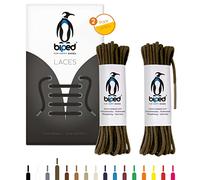 biped LACES 2 pares de cordones redondos de algodón de ø 2 mm de grosor - cordones resistentes al desgarro para zapatos de cuero y calzado informal - fabricados en la UE z2900(marrón caqui,75 cm)