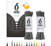 biped LACES 2 pares de cordones redondos de algodón de ø 2 mm de grosor - cordones resistentes al desgarro para zapatos de cuero y calzado informal - fabricados en la UE z2900(gris, 45 cm)