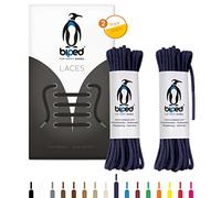 biped LACES 2 pares de cordones redondos de algodón de ø 2 mm de grosor - cordones resistentes al desgarro para zapatos de cuero y calzado informal - fabricados en la UE z2900(azul marino, 160 cm)