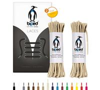 biped LACES 2 pares de cordones redondos de algodón de ø 2 mm de grosor - cordones resistentes al desgarro para zapatos de cuero y calzado informal - fabricados en la UE z2900(natural,60 cm)