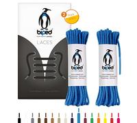 biped LACES 2 pares de cordones redondos de algodón de ø 2 mm de grosor - cordones resistentes al desgarro para zapatos de cuero y calzado informal - fabricados en la UE z2900(azul, 60 cm)