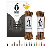 biped LACES 2 pares de cordones redondos de algodón de ø 2 mm de grosor - cordones resistentes al desgarro para zapatos de cuero y calzado informal - fabricados en la UE z2900(marrón claro, 120 cm)