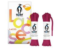 biped LACES 2 pares de cordones resistentes al desgarro - para calzado de trabajo, de ocio y deportivo - Cordones 100% poliéster, redondos, ø 4 mm z2914(#12 magenta,90 cm)