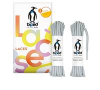 biped LACES 2 pares de cordones resistentes al desgarro - para calzado de trabajo, de ocio y deportivo - Cordones 100% poliéster, redondos, ø 4 mm z2914(#6 grey,90 cm)
