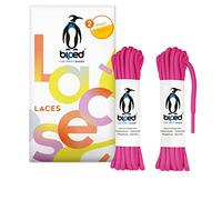 biped LACES 2 pares de cordones resistentes al desgarro - para calzado de trabajo, de ocio y deportivo - Cordones 100% poliéster, redondos, ø 4 mm z2914(#13 pink,100 cm)