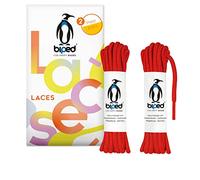 biped LACES 2 pares de cordones resistentes al desgarro - para calzado de trabajo, de ocio y deportivo - Cordones 100% poliéster, redondos, ø 4 mm z2914(#3 red,150 cm)