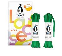 biped LACES 2 pares de cordones resistentes al desgarro - para calzado de trabajo, de ocio y deportivo - Cordones 100% poliéster, redondos, ø 4 mm z2914(#19 classic green,110 cm)