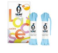 biped LACES 2 pares de cordones resistentes al desgarro - para calzado de trabajo, de ocio y deportivo - Cordones 100% poliéster, redondos, ø 4 mm z2914(#23 baby blue,140 cm)