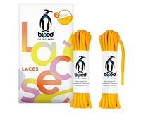 biped LACES 2 pares de cordones resistentes al desgarro - para calzado de trabajo, de ocio y deportivo - Cordones 100% poliéster, redondos, ø 4 mm z2914(#7 sunny yellow,150 cm)