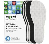 biped minimal sole ESTELLA - Lote de 3 pares de plantillas para zapatos minimalistas y descalzos - Plantillas con carbón activo contra el olor - Plantillas frescas para adultos y niños(46)
