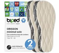 biped minimal sole ORISSON - 2 pares de plantillas de fieltro para zapatos descalzos - lana auténtica - plantillas térmicas cálidas - para adultos y niños(28)