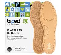biped plantillas de cuero para zapatos - plantillas con base de corcho natural - plantillas transpirables anti-sudor de cuero curtido vegetal para hombre y mujer z2229(42)