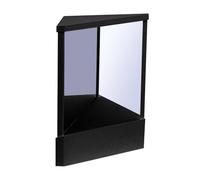 Biplut Espejo no invertido, reflejo de imagen verdadera, imágenes verdaderas de precisión, reflejo real, ángulo de visión de vidrio de precisión, espejo de belleza de mesa sin aumento (negro, pequeño)