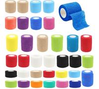 BIPY 36 vendas para perros y caballos, colores mixtos, 2,5/5,0/7,5 x 4,5 m, cinta médica cohesiva, no tejida para perros, mascotas, esguinces de tobillo e hinchazón, cinta adhesiva flexible para