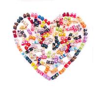 BIPY 50 lazos para el pelo de perro pequeño con bandas elásticas de goma para cachorros, perros, gatos, gatitos, día de San Valentín, bodas, festivales, mascotas, Yorkie, alpaca, topknot, accesorios