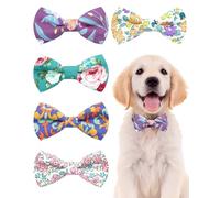 BIPY Paquete de 5 collares para perros, pajaritas, cachorros, gatos, collares deslizantes, corbatines ajustables, accesorios para mascotas pequeñas, accesorios para disfraces, fiestas de cumpleaños