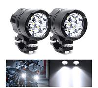 Biqing 18W Faros Delanteros Moto,6 LEDs Faros Auxiliares Antiniebla Focos LED 6000LM Luces Adicionales Impermeable para 12-24V Motocicleta Coche Camion Tractor Todoterreno