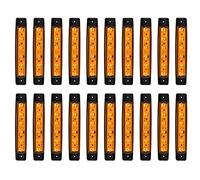 Biqing 20Pcs 24V Luces De Posicion Lateral,Ámbar LED Luces Laterales del Marcador Indicadores LED Luce de Posición Laterales Impermeable para Remolque Camioneta Caravana Camión Camión Autobús SUV