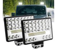 Biqing 2PCS Focos LED Tractor con Hi/Lo Beam,172W Faro Trabajo LED 6Inch Barra LED Tractor 12V 24V Faros Luz Adicionales Luz Antiniebla 27000LM para Coche/SUV/UTV/ATV/Off-Road/Moto/Camión
